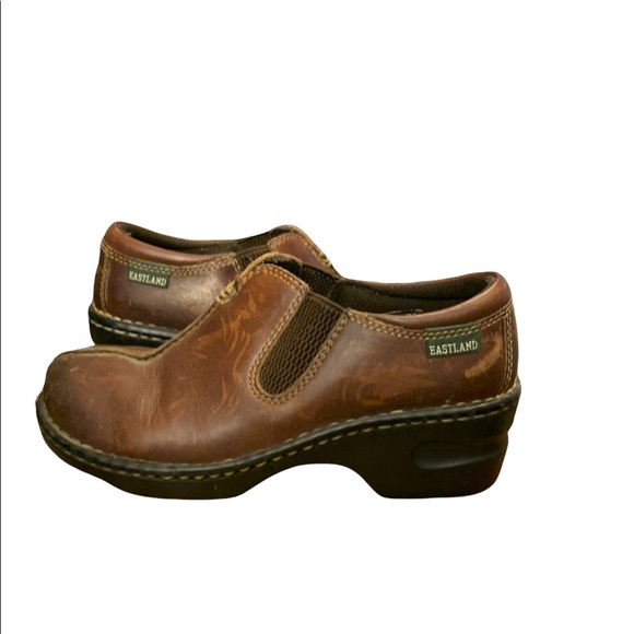 Eastland Shoes - Eastland brown leather slide on loafer size 6